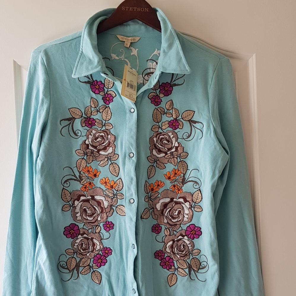 Stetson Embroidered Top